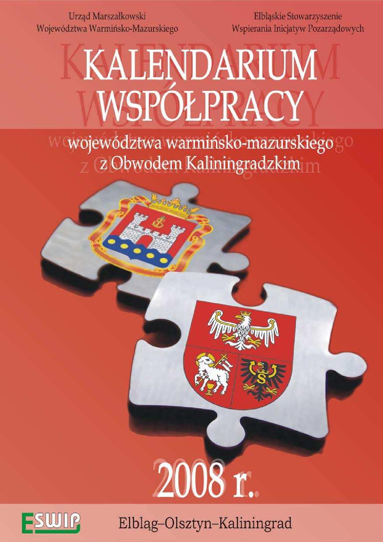 Kalendarium współpracy województwa warmińsko-mazurskiego z Obwodem Kaliningradzkim 